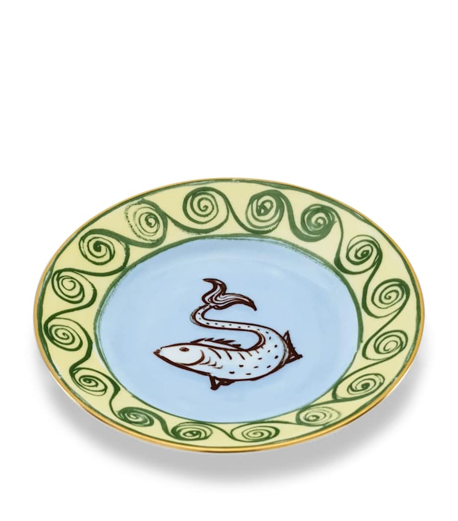 GINORI 1735 Porcelain Il Viaggio di Nettuno Bread Plate (16cm)
