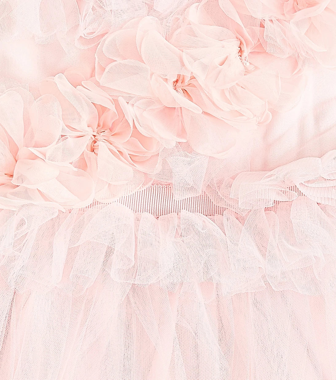 Patachou - Floral-appliqué tulle dress