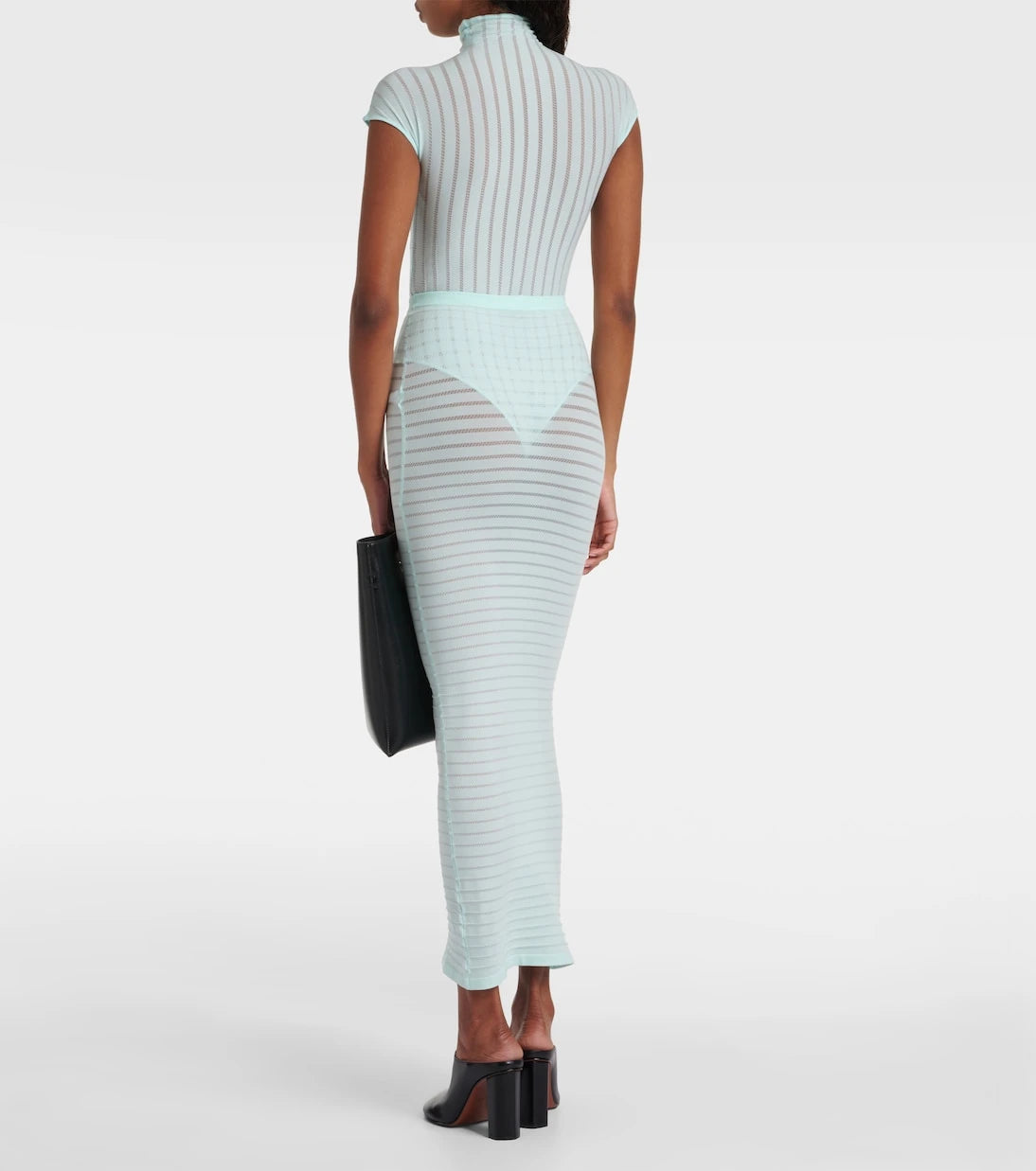 Alaïa - تنورة ماكسي مقلمة