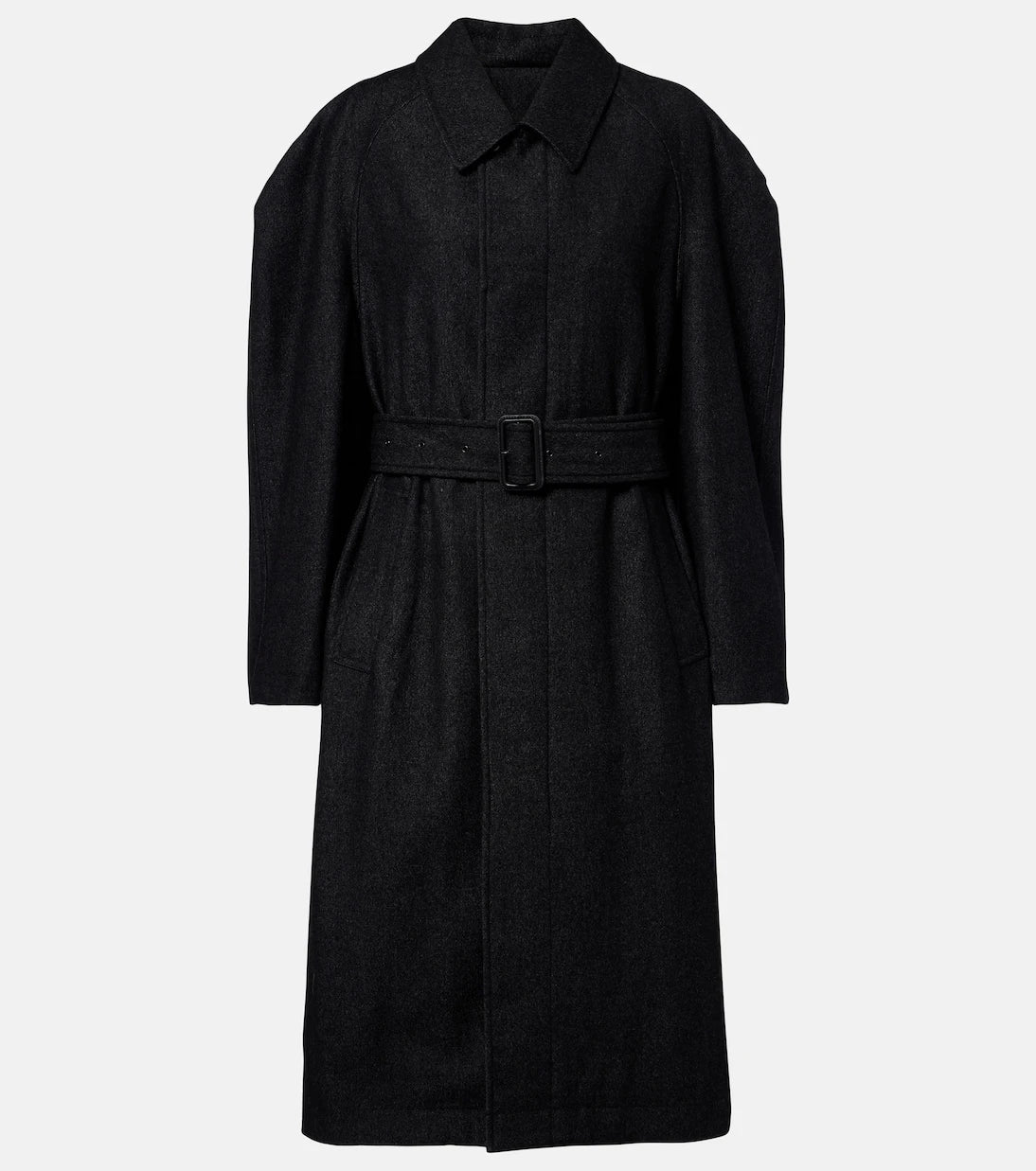 Lemaire - Belted wool and cotton twill coat
