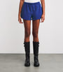 Blue Cotton Logo Shorts