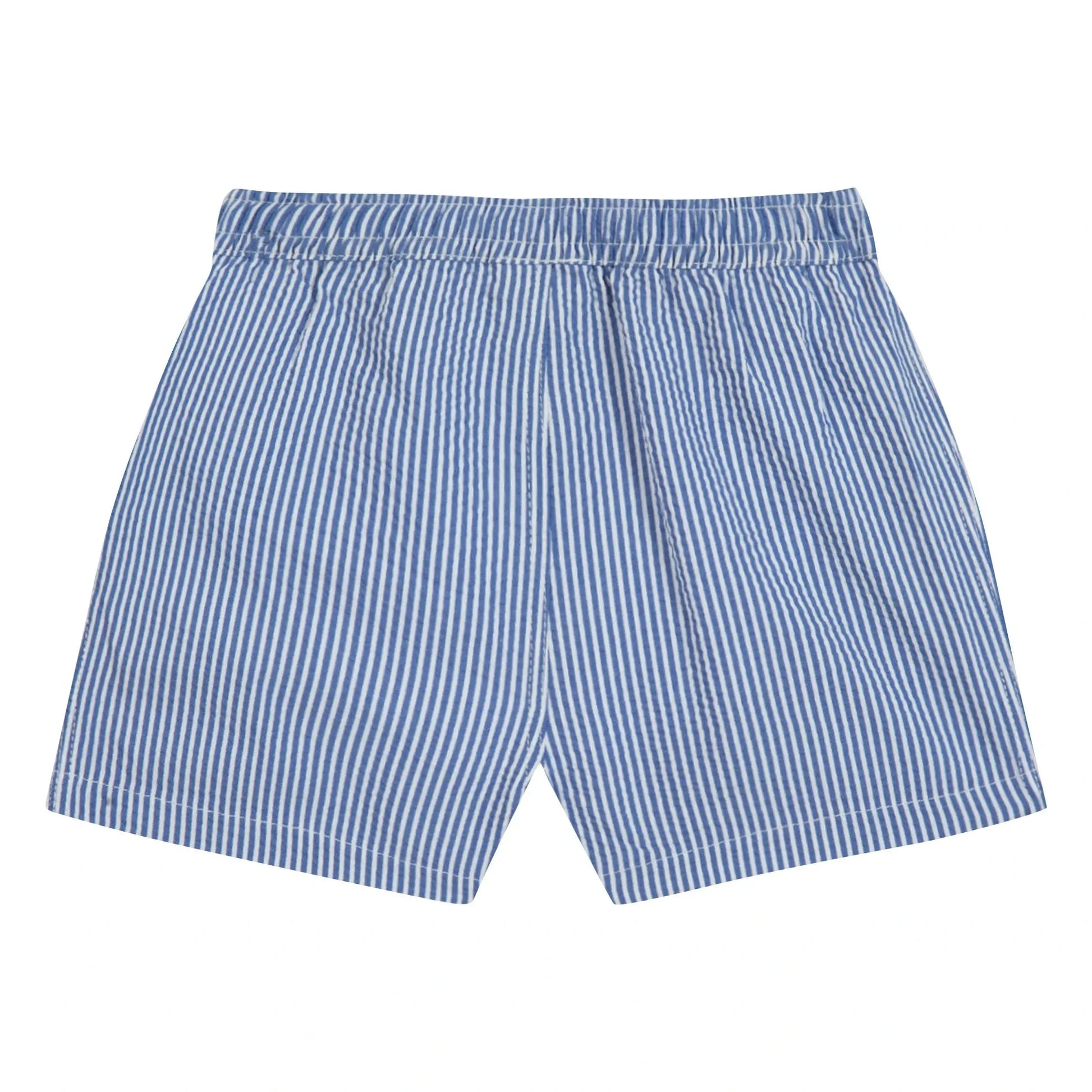 Bonton - Stripe Baby Swim Shorts | Azure blue