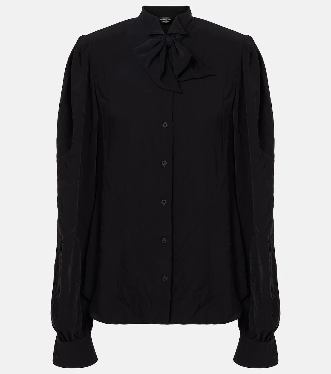 Balenciaga - Tie-neck crêpe blouse
