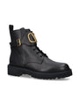 Valentino Garavani Black Valentino Garavani VLOGO Combat Boots