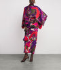PUCCI Multi Silk Cape-Detail Maxi Dress