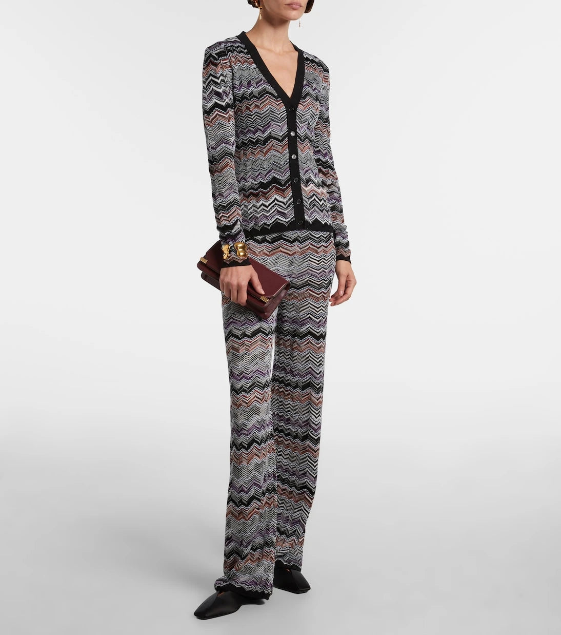 Missoni - Zigzag knitted wide-leg pants
