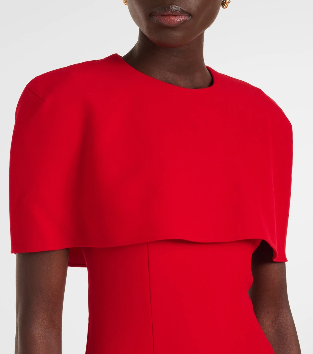 Roland Mouret - Caped crêpe midi dress