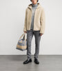 Ivory Shearling Hooded Jacket