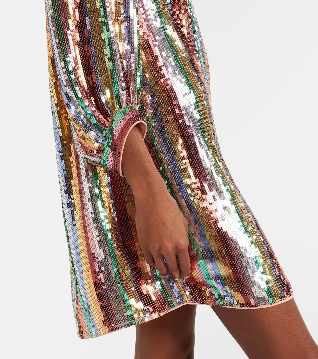 Rixo - Laurie sequined striped minidress
