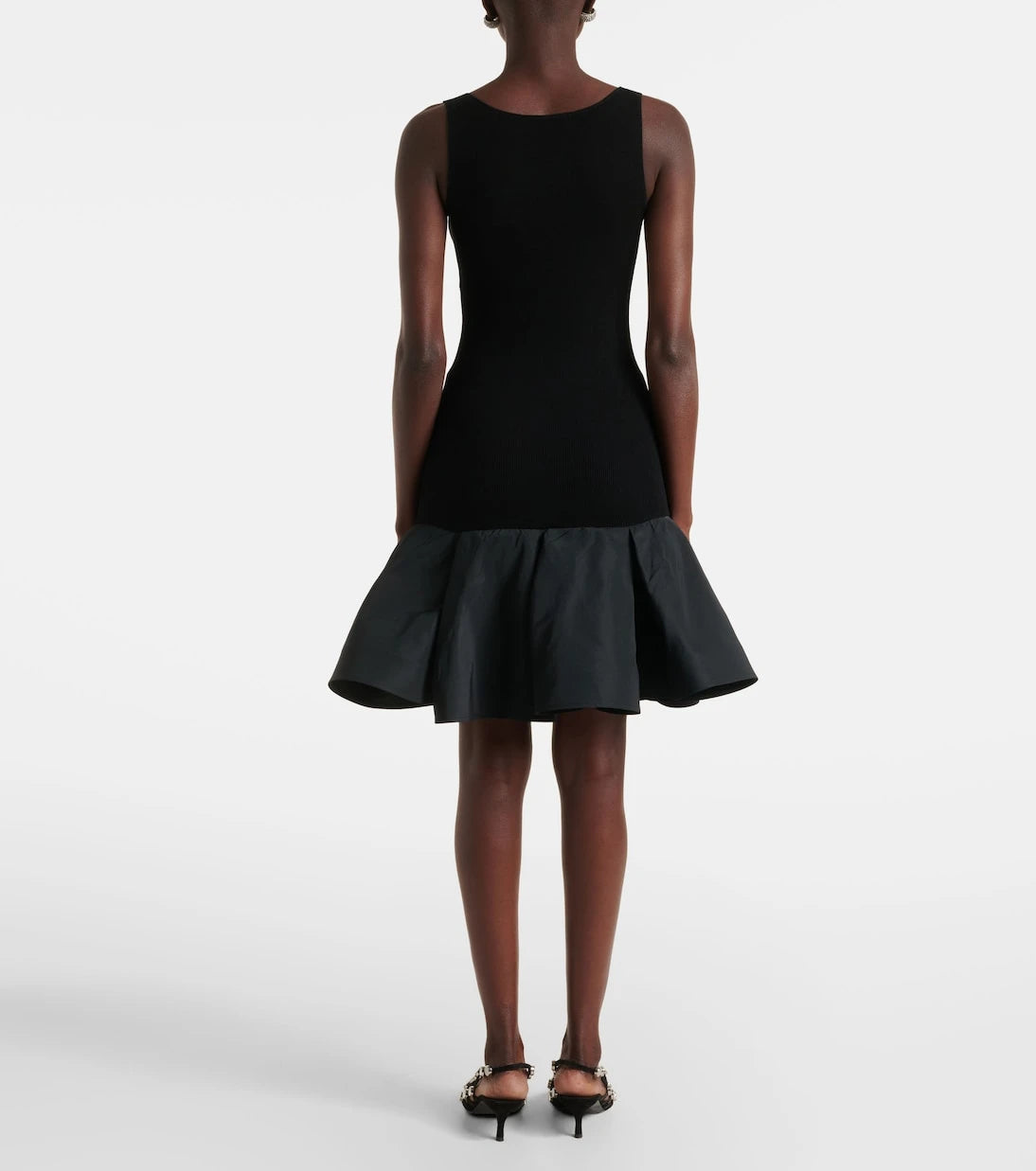 Nina Ricci - Peplum cotton-blend midi dress