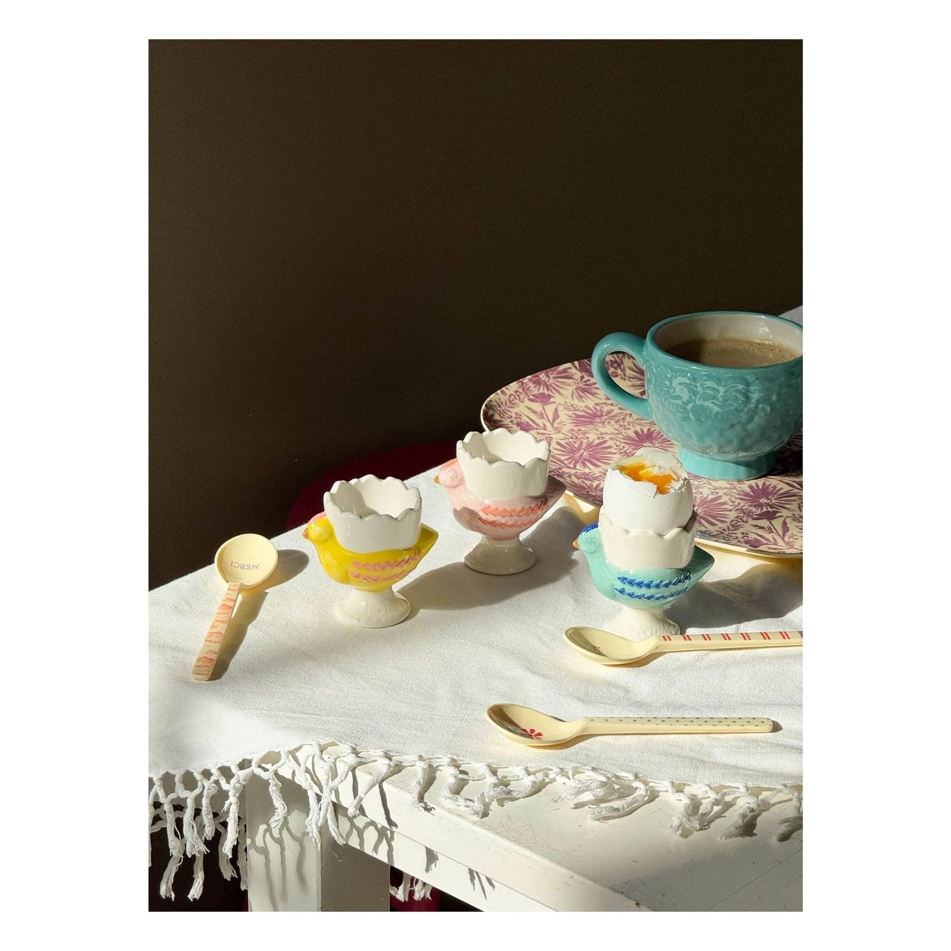 Rice - Ceramic egg cup Hen | Yellow