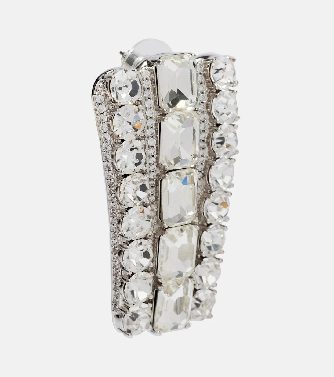 Self-Portrait - Crystal-embellished drop earrings