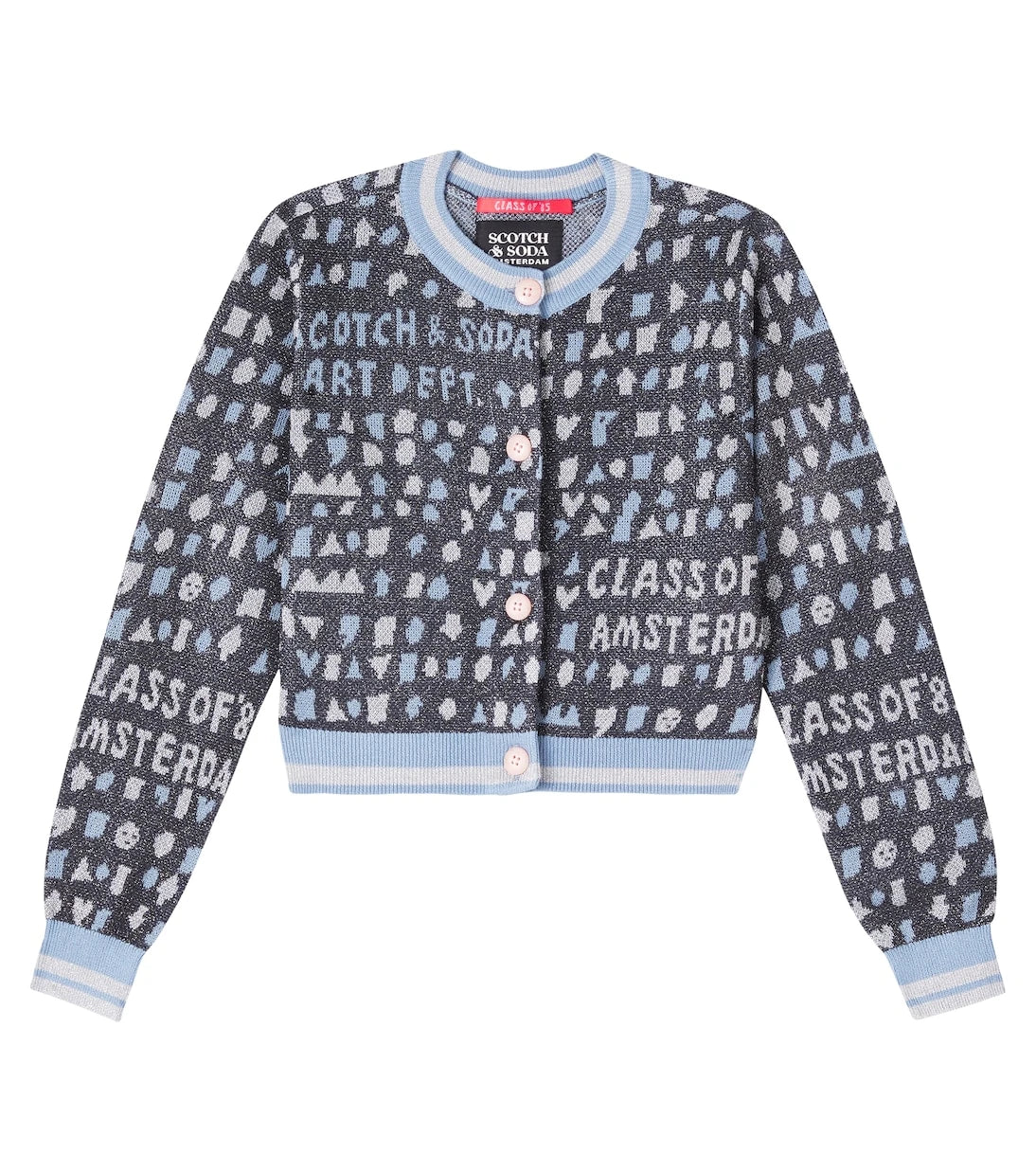 Scotch & Soda Kids - Cropped jacquard cardigan