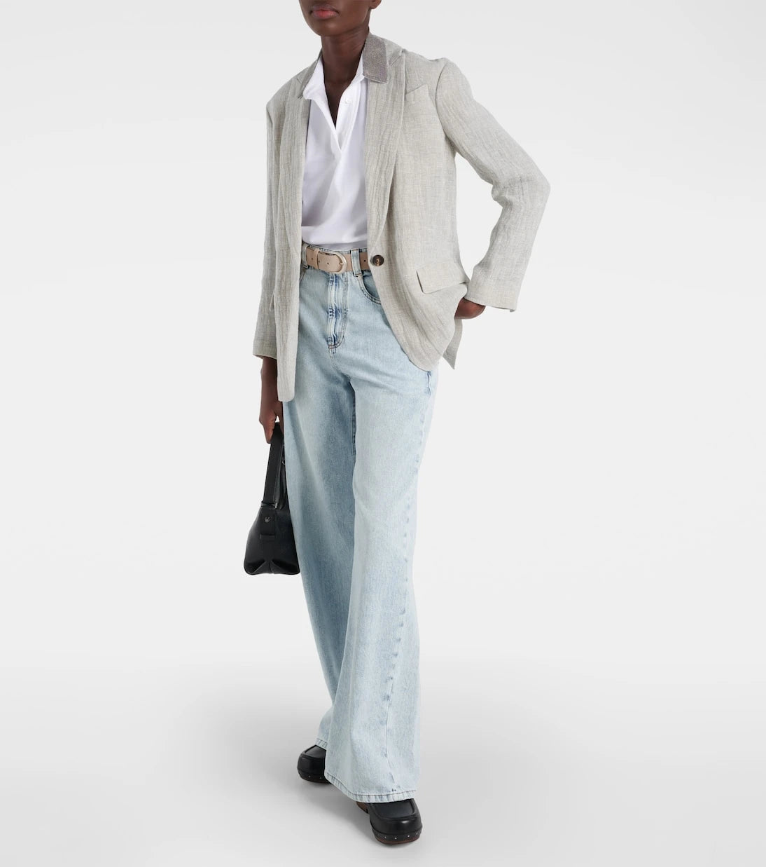 Brunello Cucinelli - High-rise wide-leg jeans