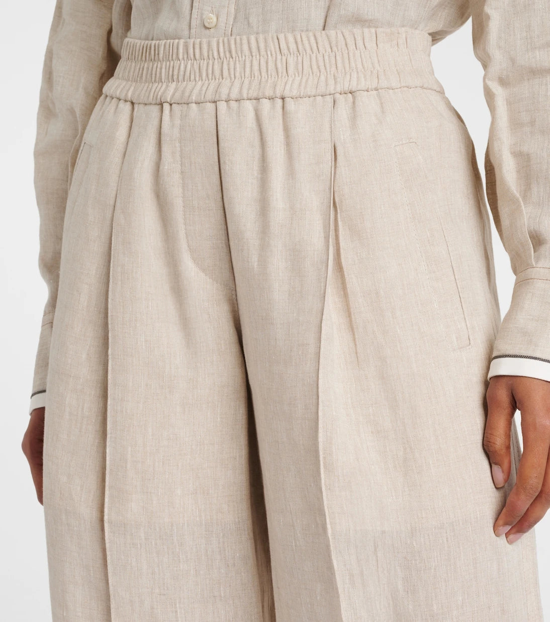 Brunello Cucinelli - Linen wide-leg pants