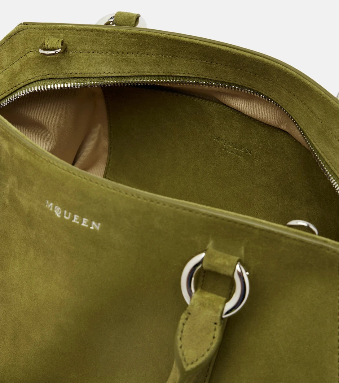 McQueen - Farringdon Medium suede tote bag