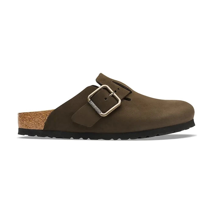 Birkenstock Nubuk Boston Wire Buckle Nubuck Leather Sabot