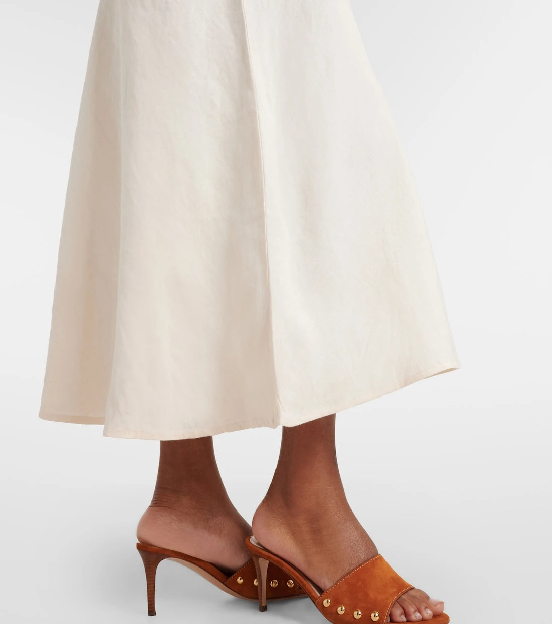 Rixo - Amari embroidered linen-blend midi dress