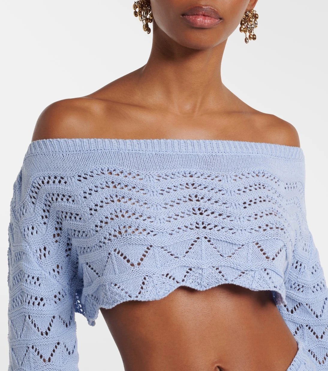 Bananhot - Helena crochet cotton-blend crop top
