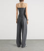 Givenchy Grey Wool Strapless Jumpsuit