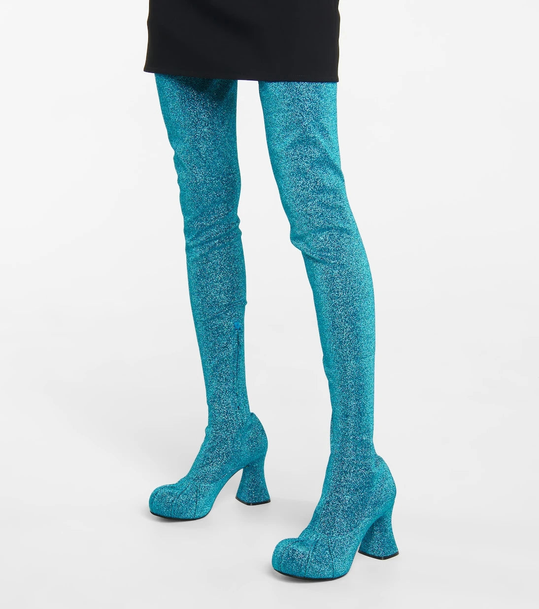 Stella McCartney - حذاء Groove Lurex® طويل يصل إلى الركبة