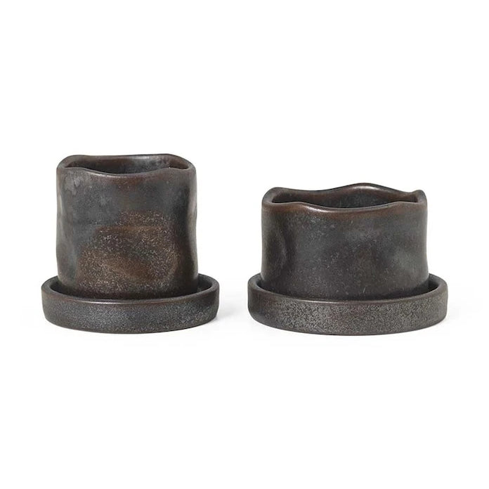 Комплект саксии ferm LIVING Uneru Mini Pots 4,2 x 6,3 / 5,5 x 5,4 cm (2 броя)