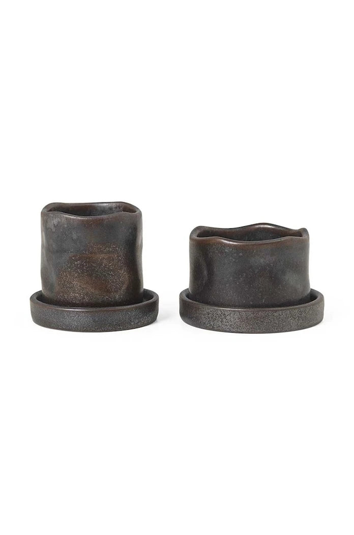 Комплект саксии ferm LIVING Uneru Mini Pots 4,2 x 6,3 / 5,5 x 5,4 cm (2 броя)