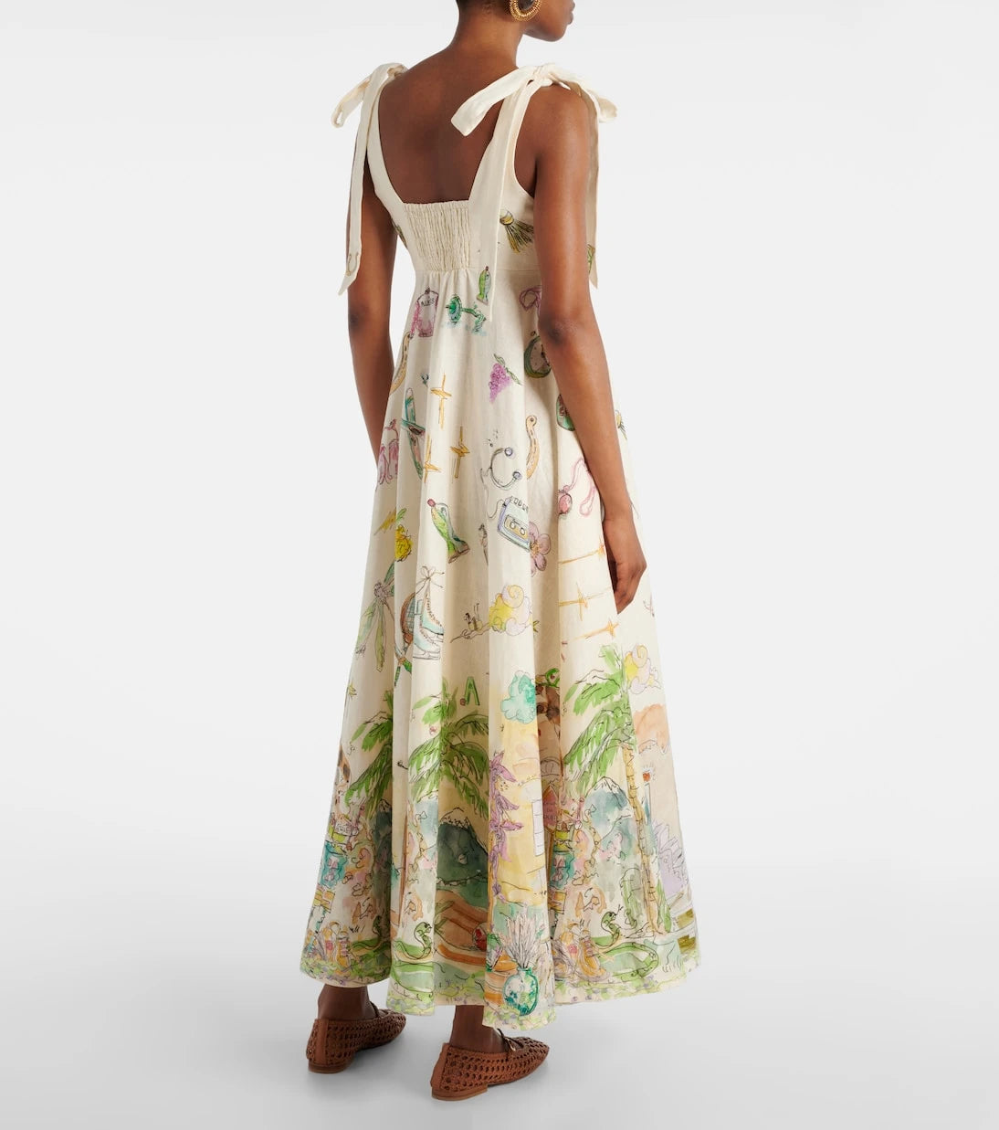 Alémais - Anouk printed linen midi dress