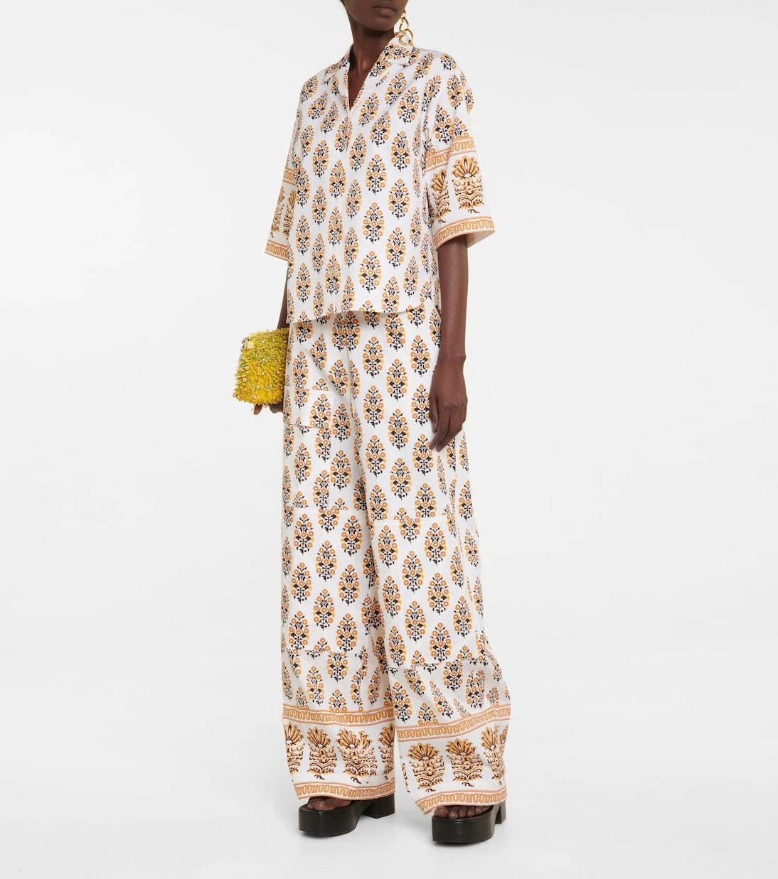 Dries Van Noten - Printed high-rise pants