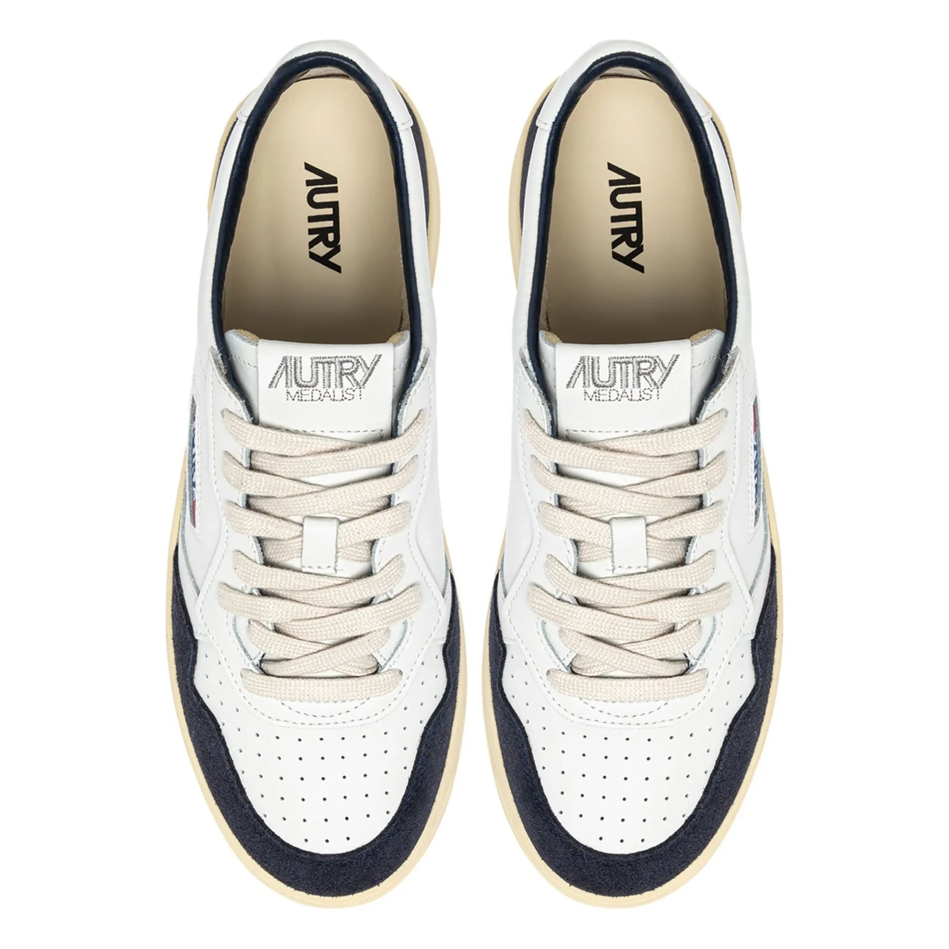 Autry - Medalist Low Leather and Suede Sneakers | Petrol blue