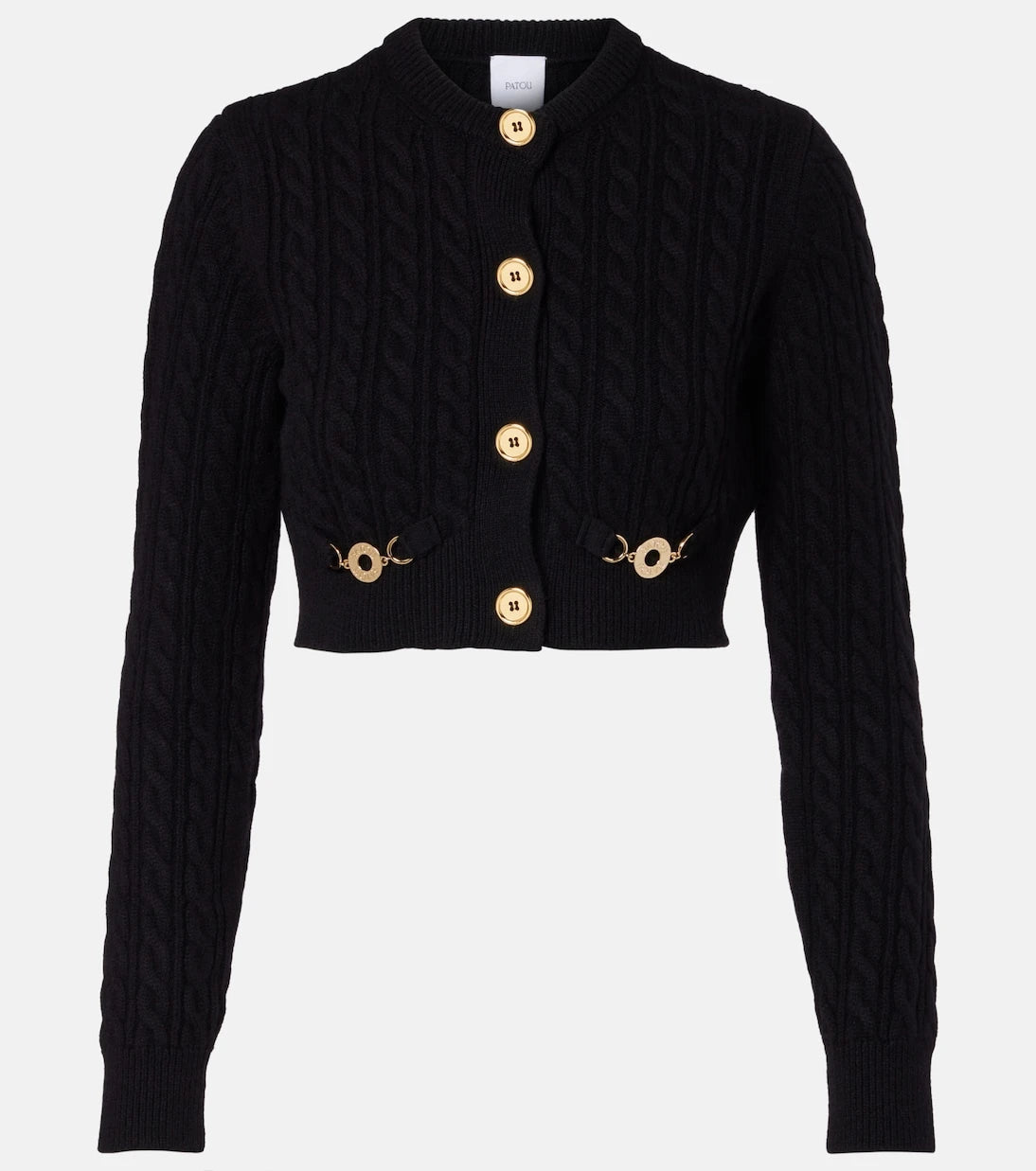 Patou - Cable-knit wool and cashmere cardigan