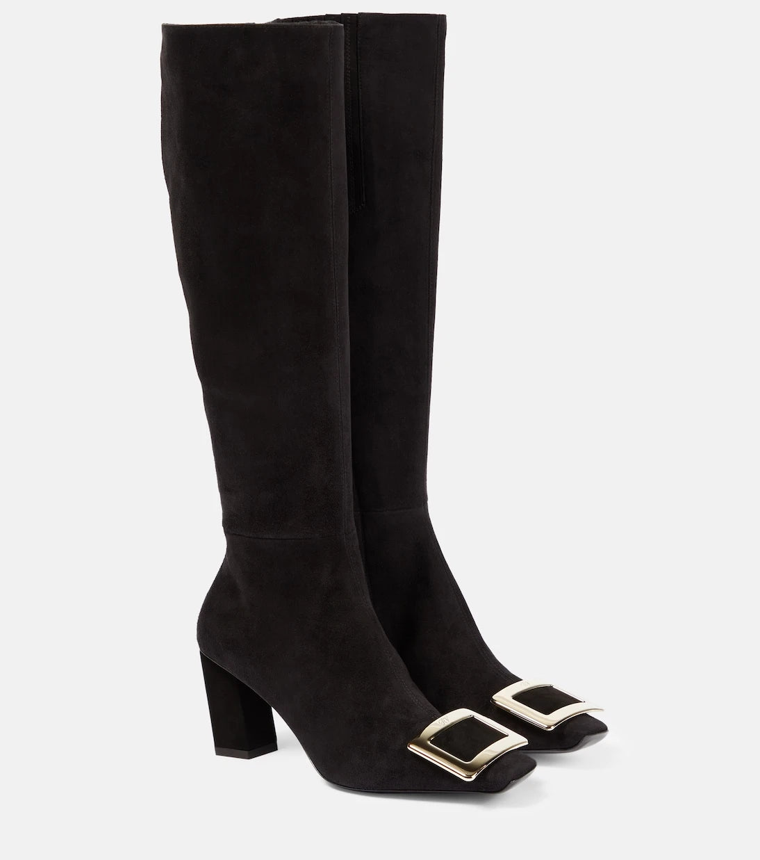 Roger Vivier - Belle Vivier suede knee-high boots