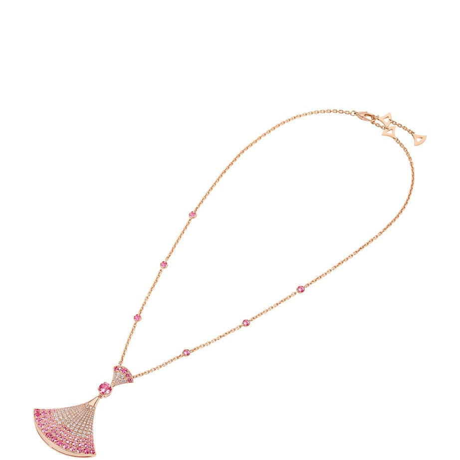 Rose Gold, Diamond, Sapphire and Ruby Divas' Dream Necklace