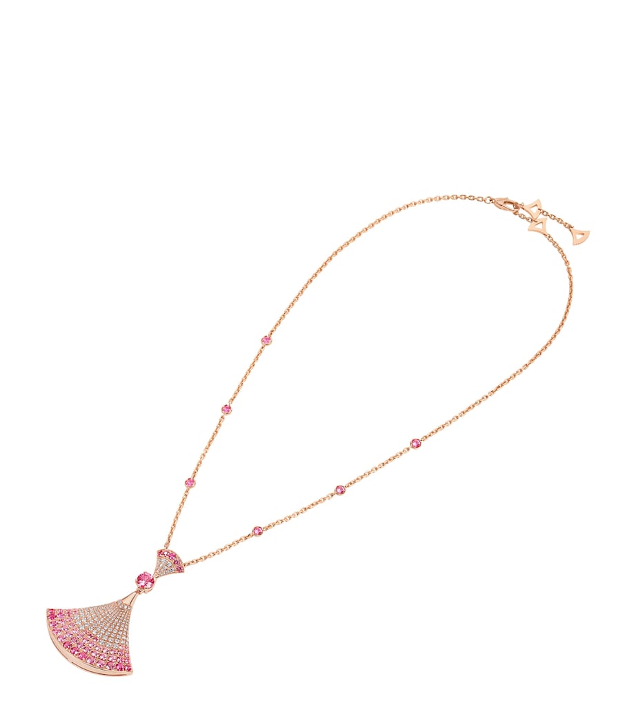 Rose Gold, Diamond, Sapphire and Ruby Divas' Dream Necklace