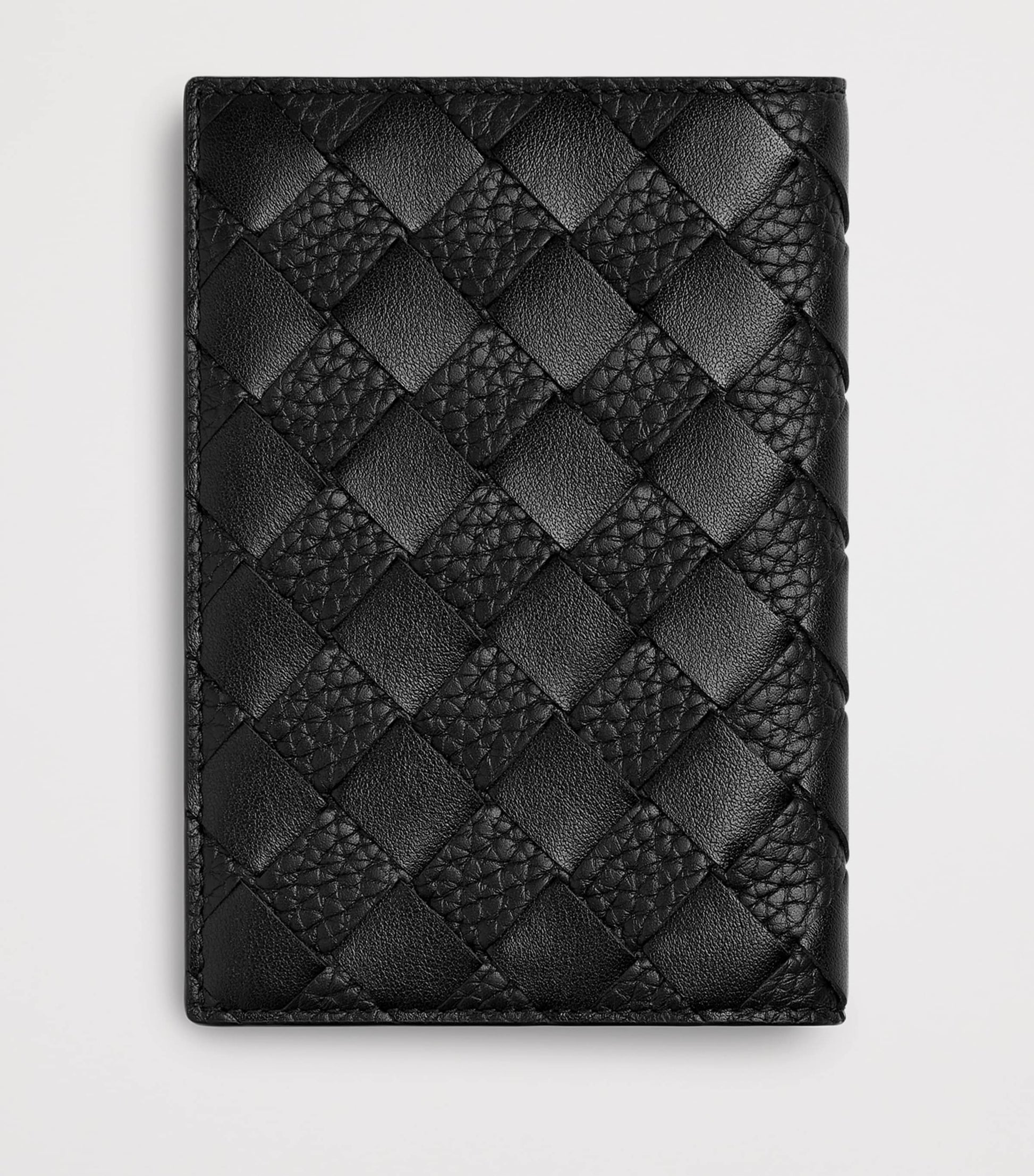 Leather Intrecciato Passport Holder