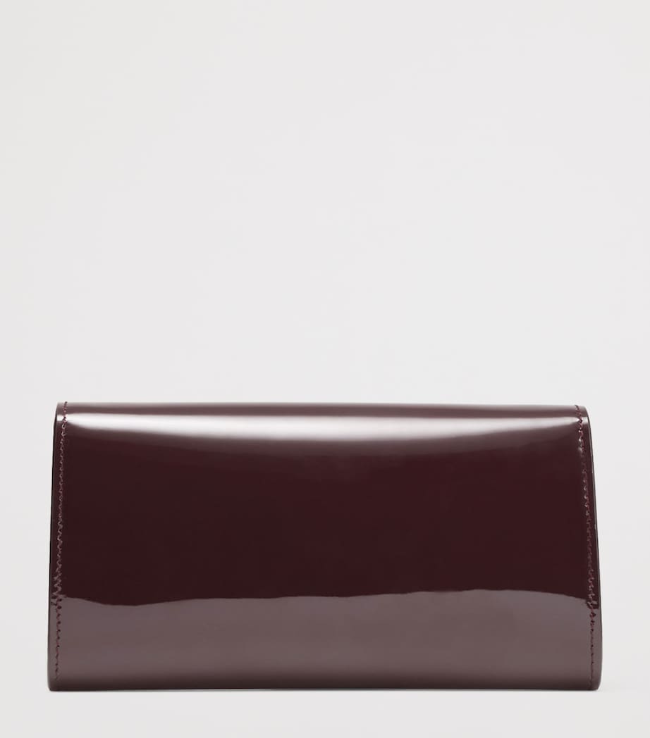 Jimmy Choo Burgundy Bing Patent Leather Wallet-On-Chain