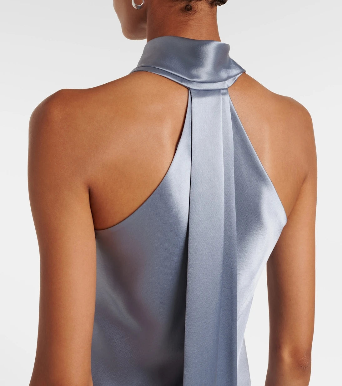 Galvan - Cropped Pandora satin midi dress