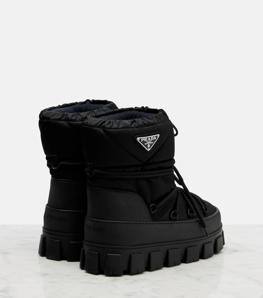 Prada - Re-Nylon gabardine snow boots