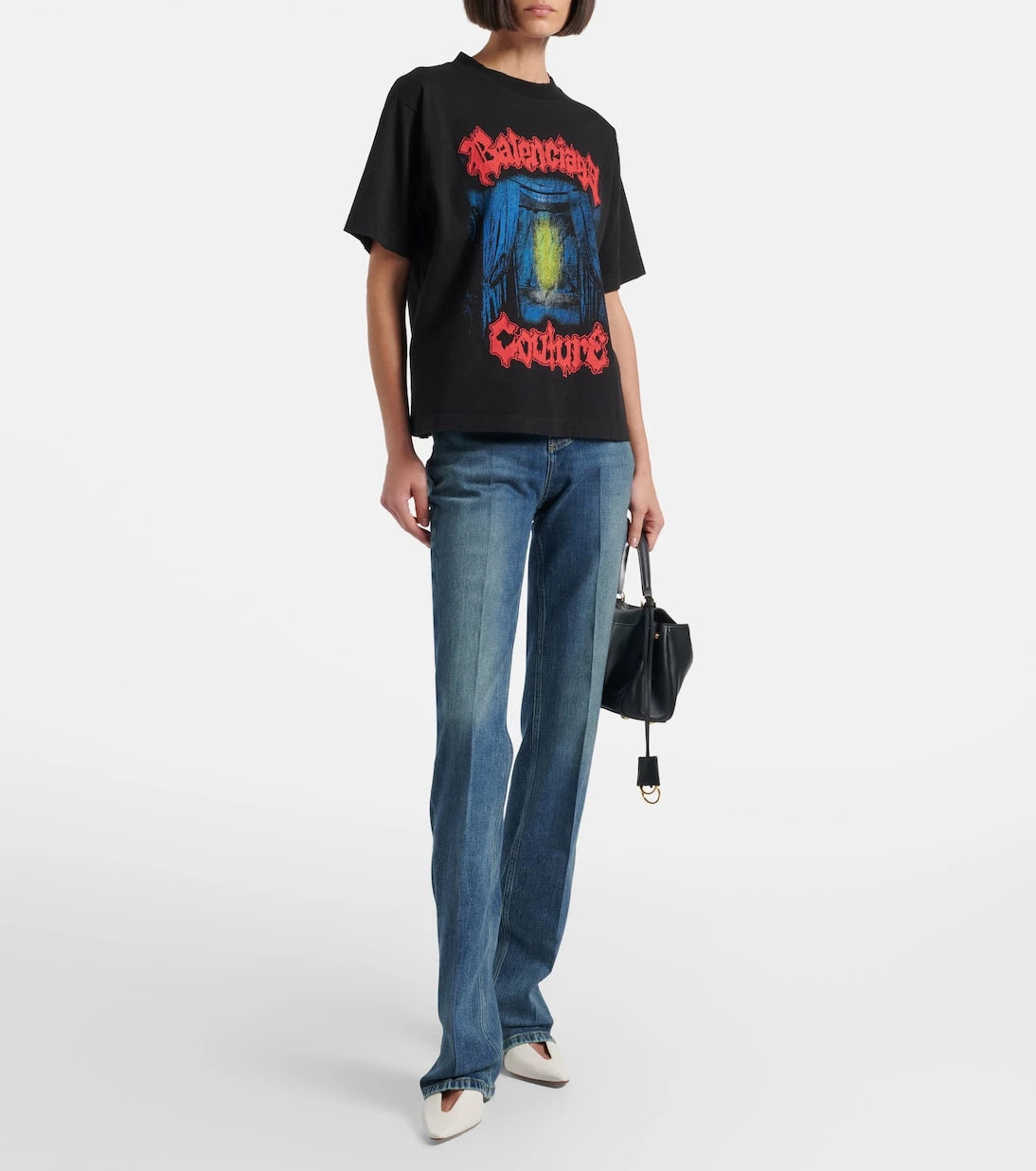 Balenciaga - حقيبة روديو توت صغيرة من الجلد