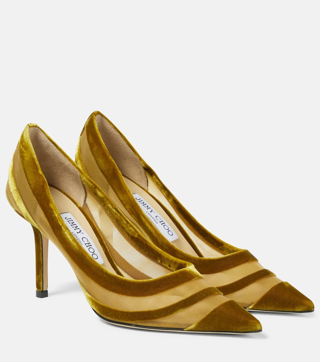 Jimmy Choo - Love 85 velvet-trimmed pumps