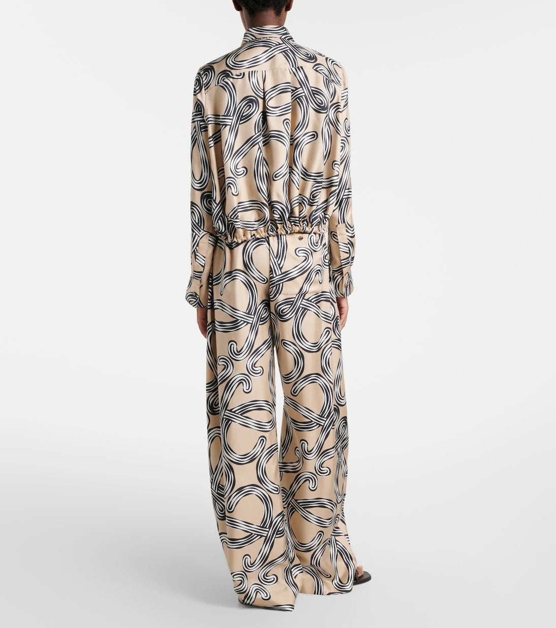 Loewe - Paula's Ibiza Anagram silk wide-leg pants