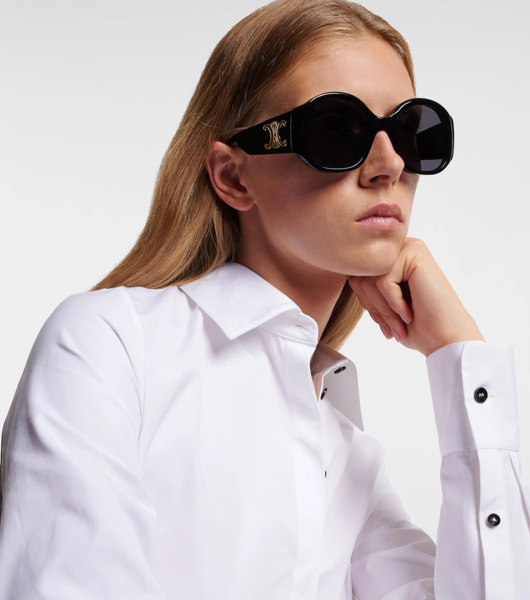 Celine Eyewear - نظارة شمسية Maxi Triomphe مستديرة