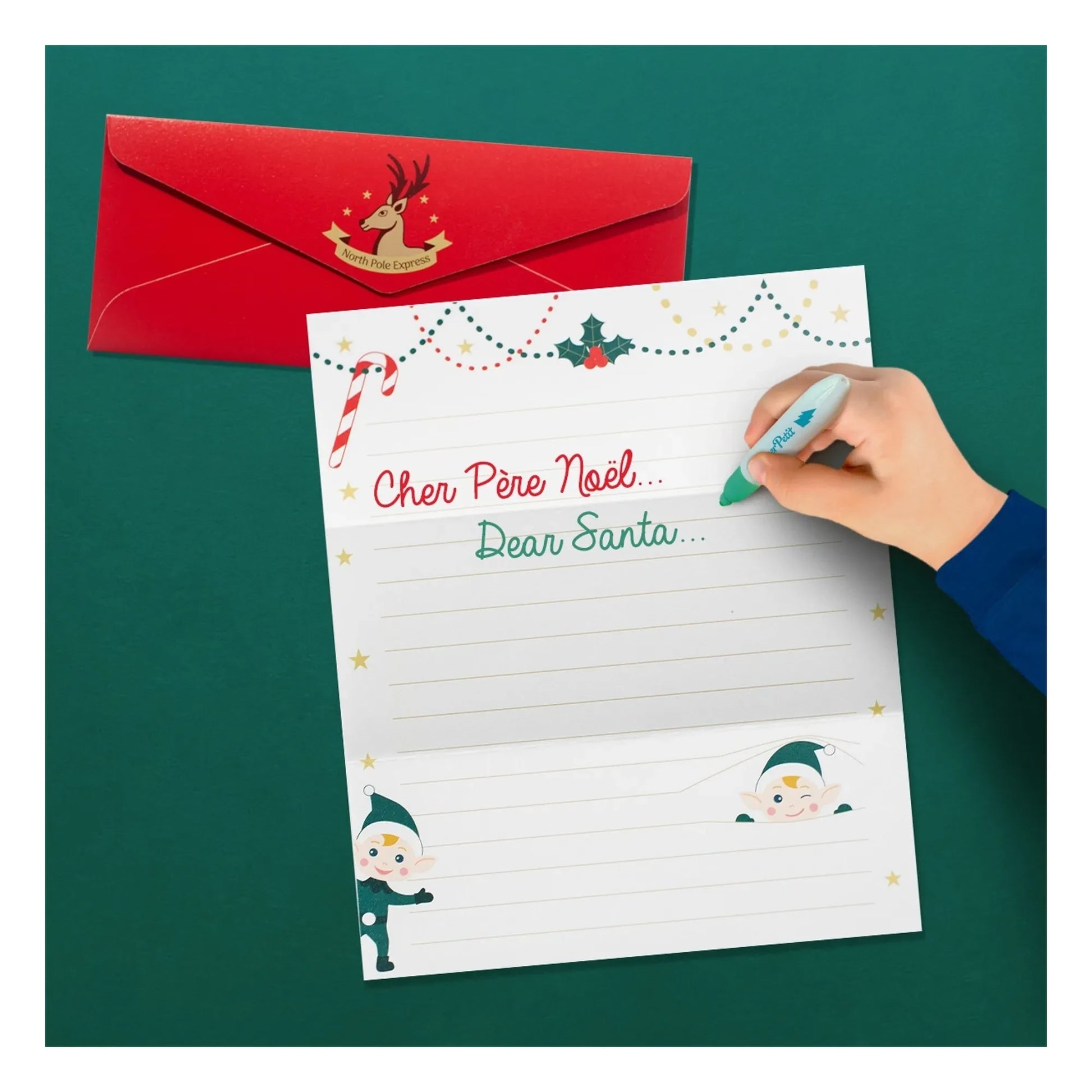 Superpetit - Christmas Village coloring set with 5 markers