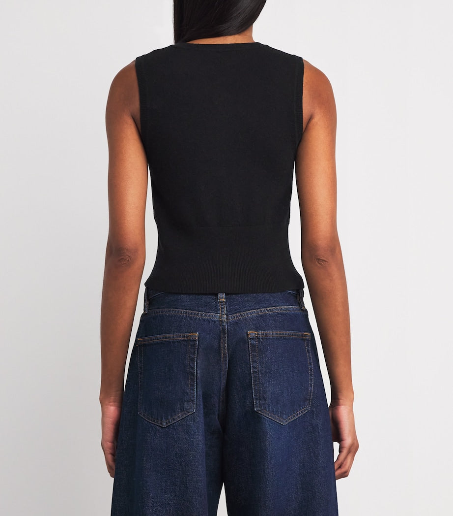 Claudie Pierlot Black Wool Sleeveless Cardigan