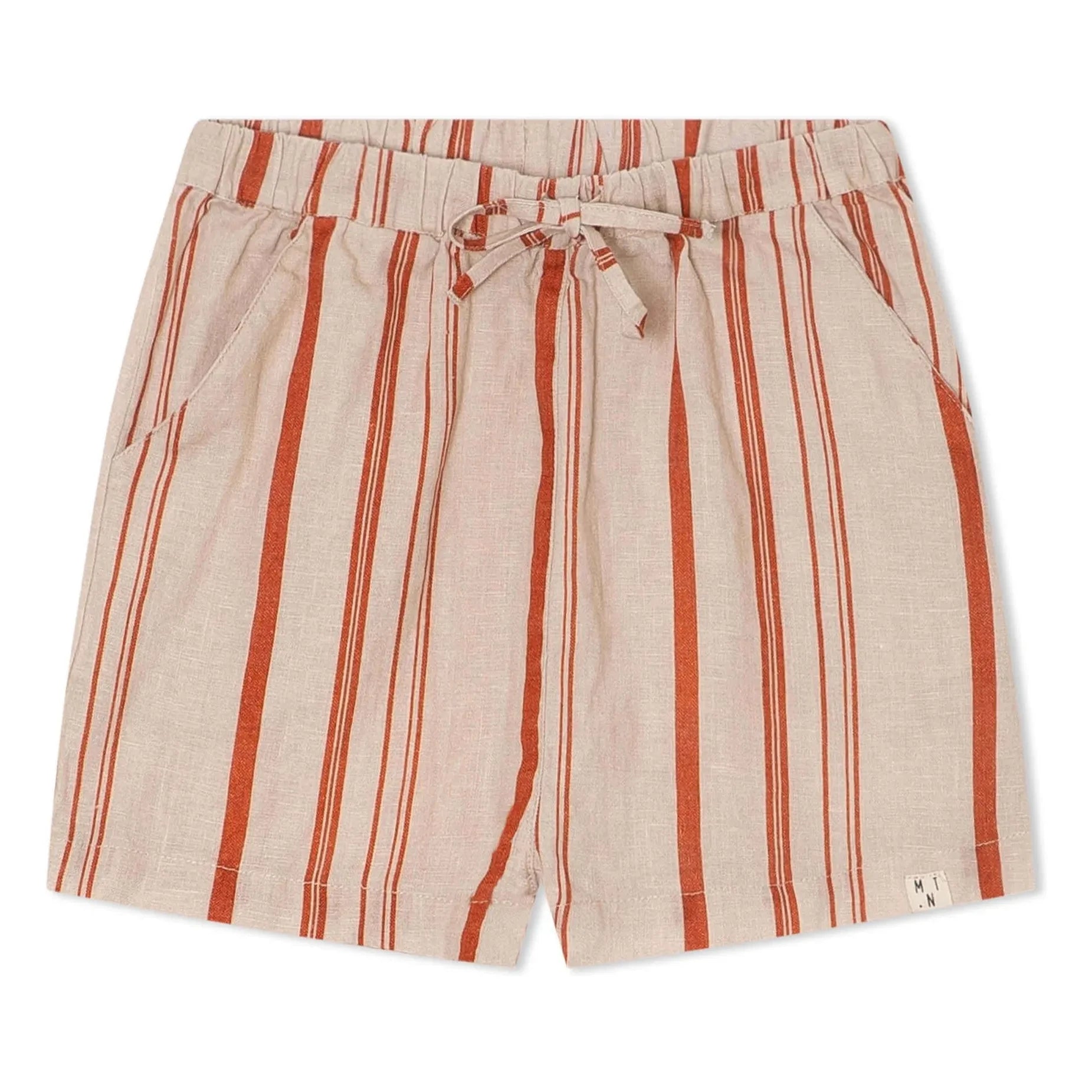 Matona - Classic Striped Linen Shorts | Off white