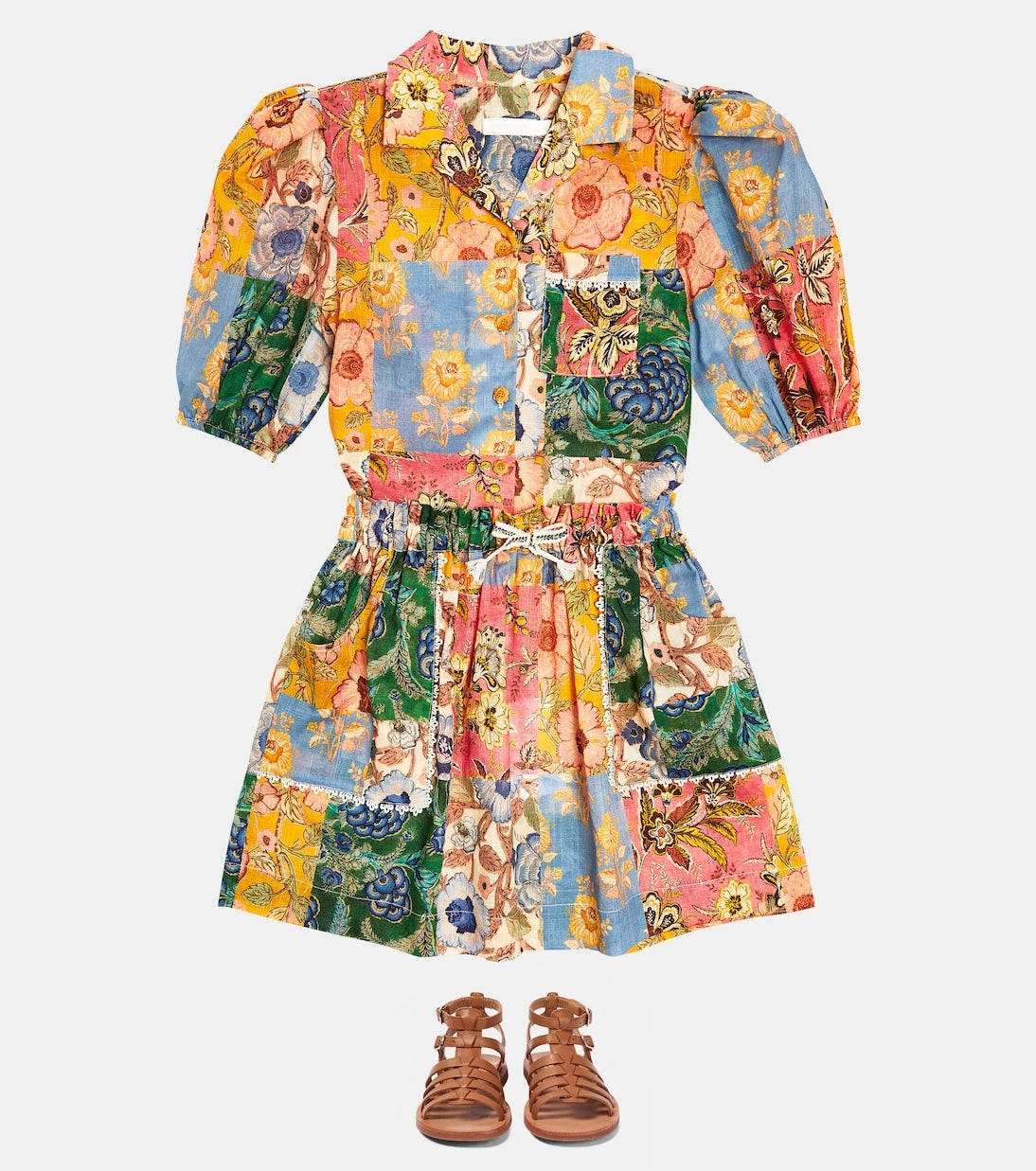Zimmermann Kids - Junie patchwork cotton skirt