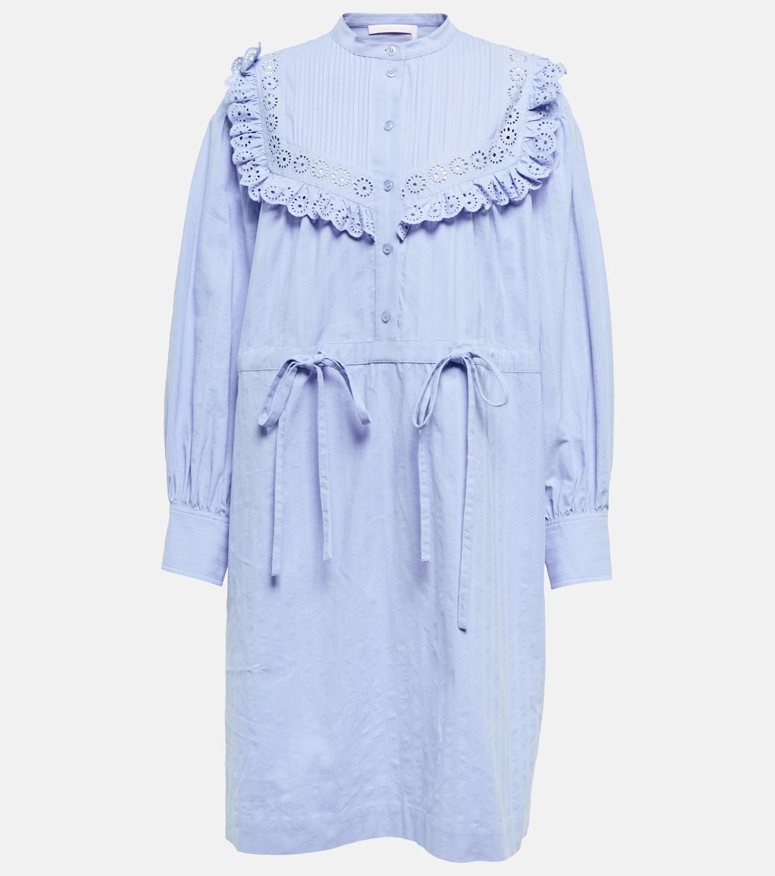 See By Chloé - Ruffled cotton poplin shirt dress