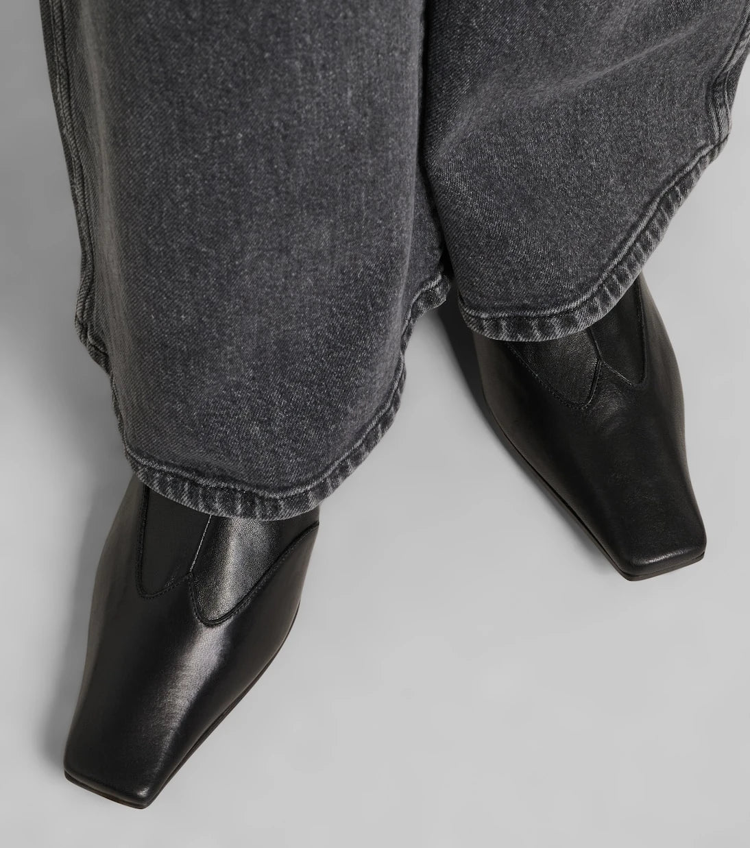 Khaite - Nevada leather ankle boots