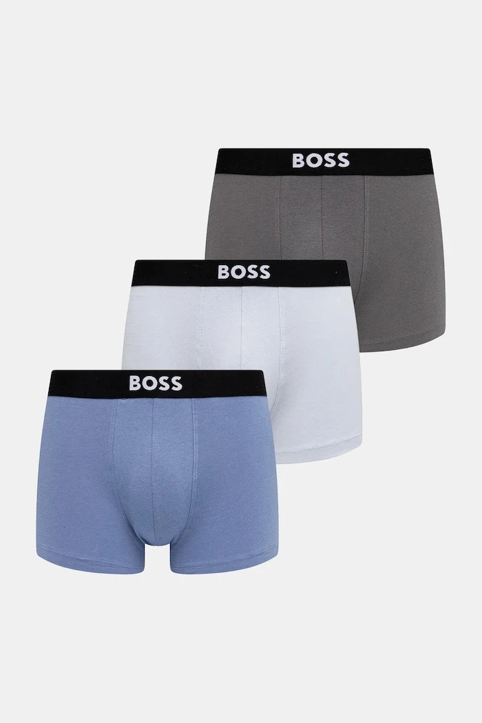 BOSS erkek pamuklu elastan boxer Trunk 3P BOSS ONE 3’lü