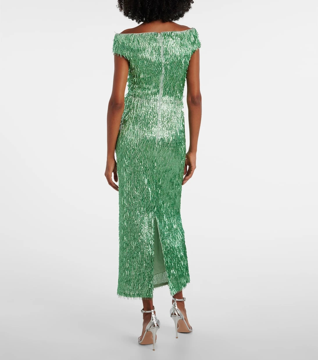 Erdem - Beaded off-shoulder midi dress